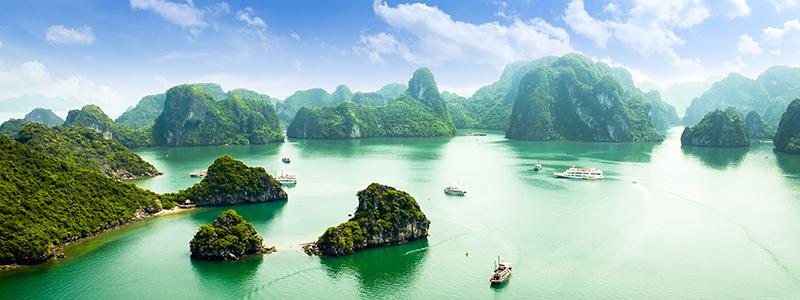 Den smukke Halong Bugt